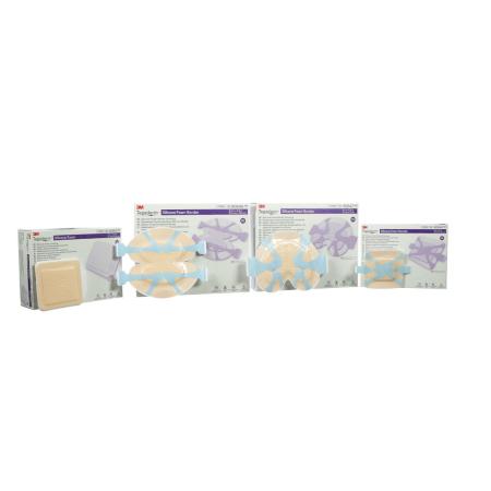 3M™ Tegaderm™ Silikon-Schaumverband, 90642, 15 cm x 15 cm, 10 / Packung, quadratisch mit Haftrand