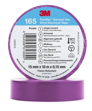 3M™ Temflex™ Vinyl-Isolierband 165, Violett, 15 mm x 10 m
