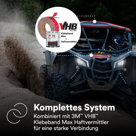 Preview: 3M™ VHB™ Klebeband Max-060GF, Grau, 19mm x 33m, 0.6mm, Schutzfolie