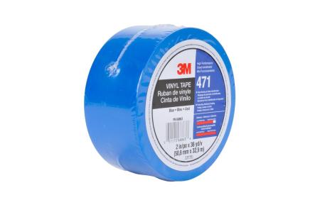 3M™ Weich-PVC-Klebeband 471, Blau, 50 mm x 33 m, 0.14 mm, einzelverpackt