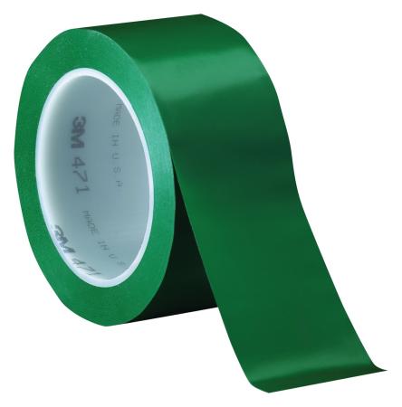 3M™ Weich-PVC-Klebeband 471, Grün, 50 mm x 33 m, 0.14 mm, einzelverpackt