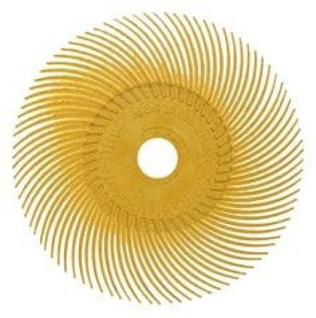 Scotch-Brite™ Radial Bristle Brush RB-ZB, gelb, 76,2 mm x 9,5 mm, P80, Typ C
