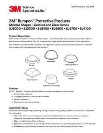 3M™ Bumpon™ SJ5302A Elastikpuffer, Transparent, zusätzlicher UV-Schutz, 7,9 x 2,2 mm, Klebstoff Acrylat A-20