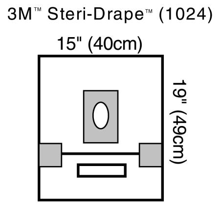 3M™ Steri Drape™ Lochfolie mit Auffangbeutel, 1024, 46 cm x 39 cm, 10 Stück / Packung