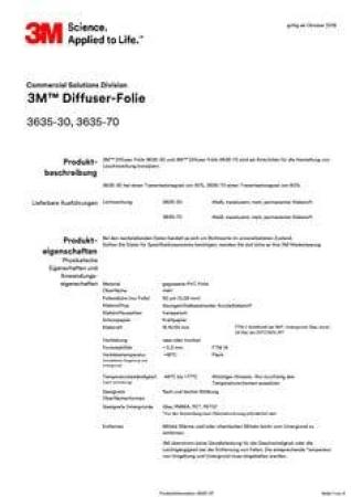 3M™ Scotchcal™ Diffuser-Folie 3635-30, Weiß, 1220 mm x 45,72 m