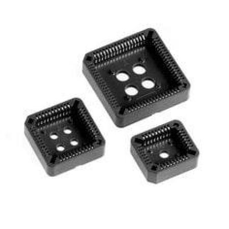 3M™ 8444-11B1-RK-TP, PLCC Sockel, 44-polig, 8400 Serie, 2,54 mm, 4,06 µm Au, Schwarz