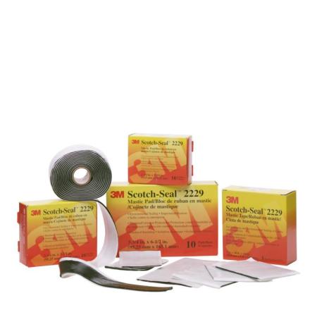 3M™ Scotch-Seal™ 2229 Mastikband, selbstverschweißend, Schwarz, 25,4 mm x 3 m, 3,2 mm