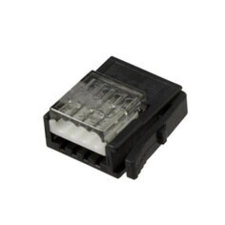 3M™ 37104-2206-000 FL 100, Mini Clamp II, Stiftstecker für die Kabelmontage, 04-polig, 20-22 AWG, 0,20 µm Au, Schwarz/Grau