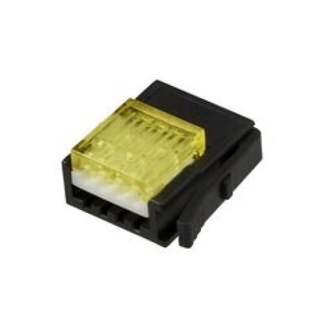 3M™ 37104-3122-000 FL 100, Mini Clamp II, Stiftstecker für die Kabelmontage, 04-polig, 24-26 AWG, 0,20 µm Au, Schwarz/Gelb