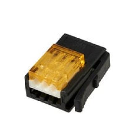 3M™ 37103-3163-000 FL 100, Mini Clamp II, Stiftstecker für die Kabelmontage, 03-polig, 24-26 AWG, 0,20 µm Au, Schwarz/Orange