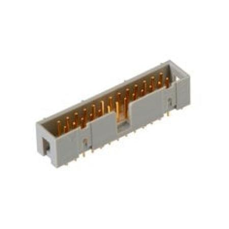 3M™ 7620-6002 PL, Wannenstiftstecker, Low Profile, 180° gerade, 20-polig, 7600 Serie, 2,54 mm, 0,2 µm Au, Grau