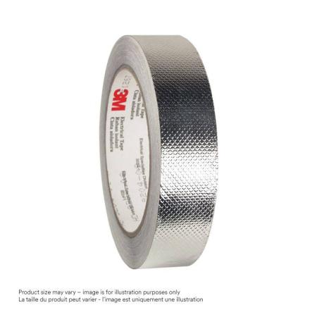3M™ ET 1267 Aluminiumfolie, geprägt, mit nicht-leitfähigem Kleber, Aluminium, 584 mm x 16.5 m x 0.13 mm