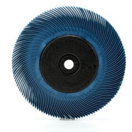Scotch-Brite™ Radial Bristle Brush RB-ZB mit Kunststoff-Flansch, blau, 152,4 mm x 11,11 mm x 25,4 mm, P400, Typ C
