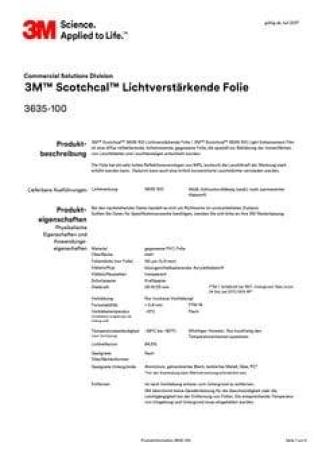 3M™ Scotchcal™ Lichtverstärkende Folie 3635-100 Weiß (1,22m x 45,7m)