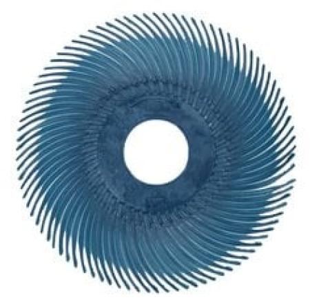 Scotch-Brite™ Radial Bristle Brush RB-ZB, blau, 50,8 mm x 9,5 mm, P400, Typ C
