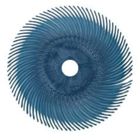 Scotch-Brite™ Radial Bristle Brush RB-ZB, blau, 76,2 mm x 9,5 mm, P400, Typ C