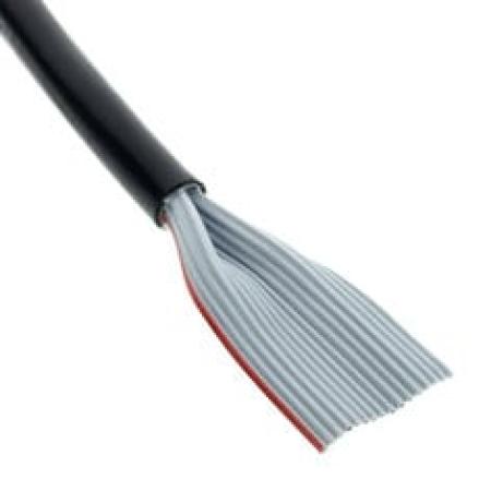 3M™ 3759/20 SO, Ummanteltes Flach-Rundkabel, 20-polig, 3759 Serie, Litzenleiter, 1,27 mm, Schwarz, 90,4 m/Rolle