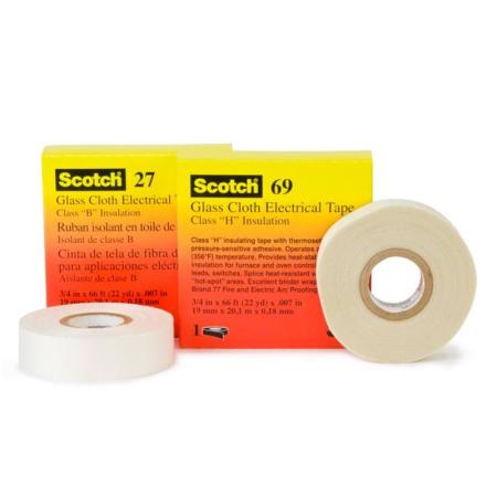 3M™ ET 69 Glasgewebeband, Weiß, 1219 mm x 33 m x 0.18 mm