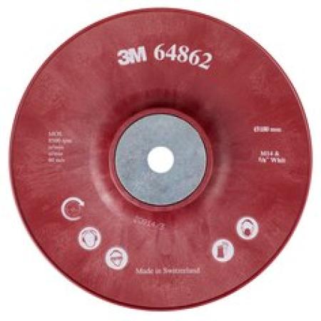 3M™ Hochleistungsstützteller gerippt, rot, 180 mm, M14, gerippt, sehr hart