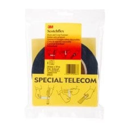 3M™ Scotchflex™ Universal-Klettband, Schwarz, 20 mm x 10 m, 0,82 mm