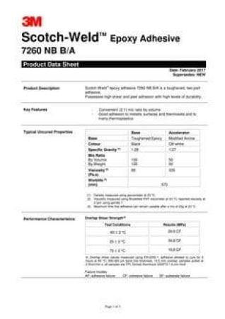 3M™ Scotch-Weld™ 2-Komponenten-Konstruktionsklebstoff auf Epoxidharzbasis 7260, Grau, Teil B/A , 400 ml