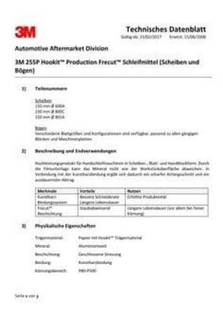 3M™ Hookit™ Schleifscheibe 255P, 150 mm, 15-Loch, P360, 50452