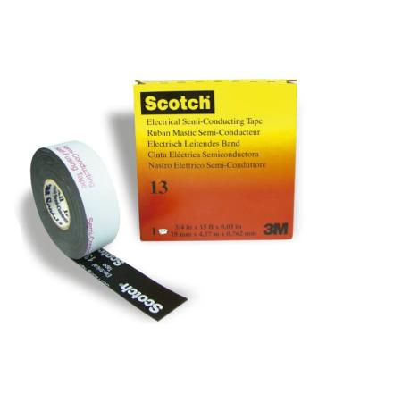 Scotch® 13 Ethylen-Propylen-Kautschuk-Band, selbstverschweißend, leitend, 19 mm x 4,5 m, 0,76 mm, Großpackung