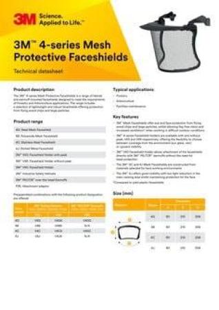 3M™ Visier, kurzer Schirm, Polycarbonat, transparent, groß, V4KK