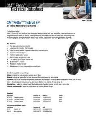 3M™ PELTOR™ Tactical XP Headset, 31 dB, J11 Stecker, Kopfbügel, MT1H7F2-07