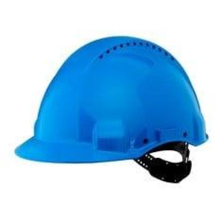 3M™ Schutzhelm, Uvicator, Pinlock-Verschluss, belüftet, Kunststoffschweißband, Blau, G3000CUV-BB