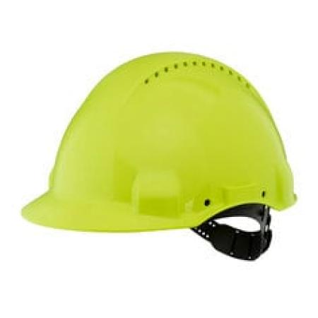 3M™ Schutzhelm, Uvicator, Pinlock-Verschluss, belüftet, Kunststoffschweißband, Warnfarbe, G3000CUV-GB