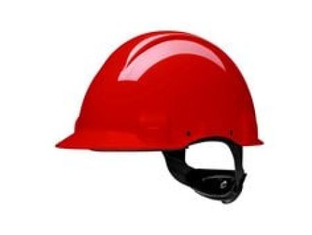 3M™ Schutzhelm, Uvicator, Pinlock-Verschluss, nicht belüftet, dielektrisch 440 V, Kunststoffschweißband, Rot, G3001CUV-RD
