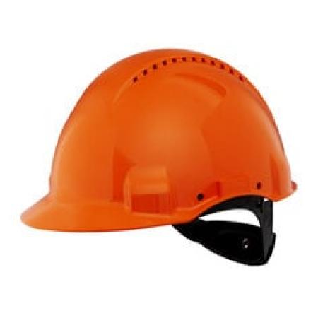 3M™ Schutzhelm, Uvicator, Ratschenverschluss, belüftet, Kunststoffschweißband, Orange, G3000NUV-OR