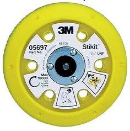 3M™ Stikit™ Spezialschleifteller, Gelb, ø 150 mm, M8, hart, 5 Stück / Karton