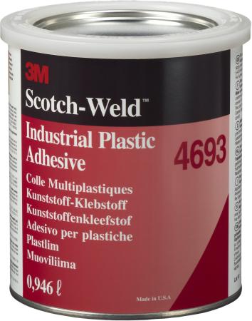 3M™ Lösemittelklebstoff auf Basis Synthetischer Elastomere 4693, Transparent, 946 ml