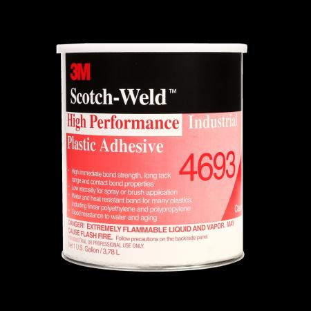 3M™ Lösemittelklebstoff auf Basis Synthetischer Elastomere 4693, Bernsteinfarben, 3.785 L