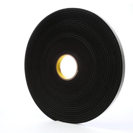 3M™ Einseitiges Vinyl-Schaumstoff-Klebeband 4504, Schwarz, 25 mm x 16 m, 6.4 mm