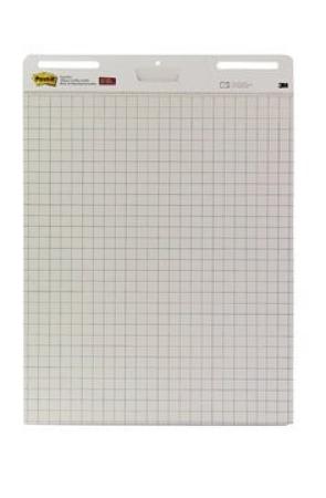 Post-it® Super Sticky selbsthaftendes Meeting Chart/Flipchart für Wand-Montage 566, Weiß, 58.4 cm x 50.8 cm, 20 Blatt/Block, 2 Blöcke/Packung, 100% PEFC SGSCH-PEFC-COC-110078 + 8 Command™-Streifen/Packung