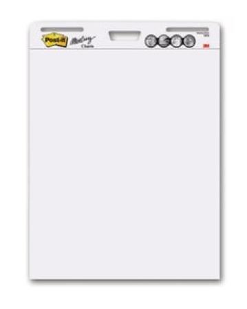 Post-it® Super Sticky selbsthaftendes Meeting Chart/Flipchart für Wand-Montage 559, Weiß, 63.5 cm x 76.2 cm, 30 Blatt/Block, 2 Blöcke/Packung, 100% PEFC SGSCH-PEFC-COC-110078