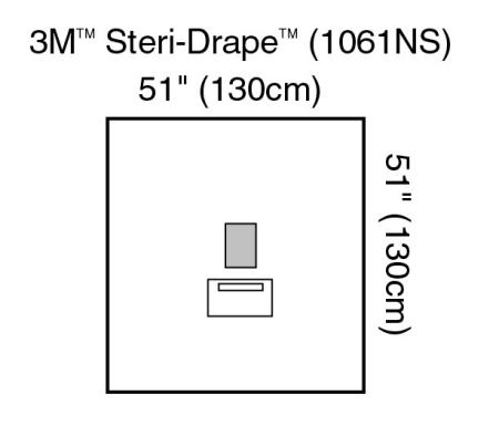 3M™ Steri Drape™ Ophtalmologie-Abdeckung mit Inzisionsfolie 1061NS