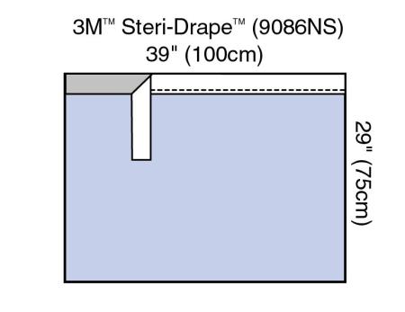 3M™ Steri-Drape™ Abdecktuch mit Klebezone, nicht steril, 9086NS