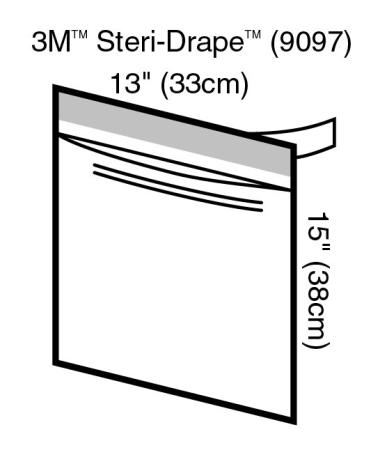 3M™ Steri Drape™ Saugertasche, 9097, 33 cm x 38 cm, 100 Stück / Packung