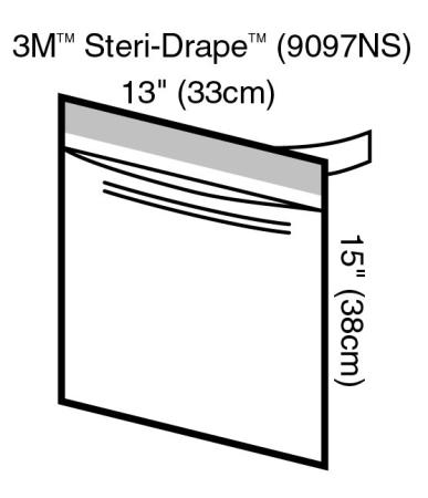 3M™ Steri Drape™ Saugertasche, 9097NS, 33cm x 40cm, 336/Case