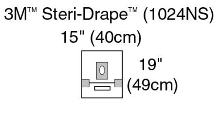 3M™ Steri-Drape™ Kleine Abdeckung mit klebender Öffnung und Auffangbeutel, 1024NS