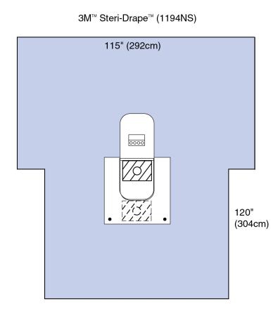 3M™ Steri-Drape™ Arthroskopie-Abdeckung mit Auffangbeutel, nicht steril, 1194NS