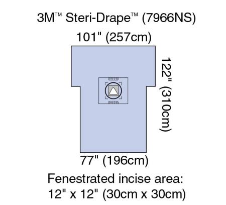 3M™ Steri-Drape™ Kaiserschnitt-Abdeckung mit Auffangbeutel, 7966NS