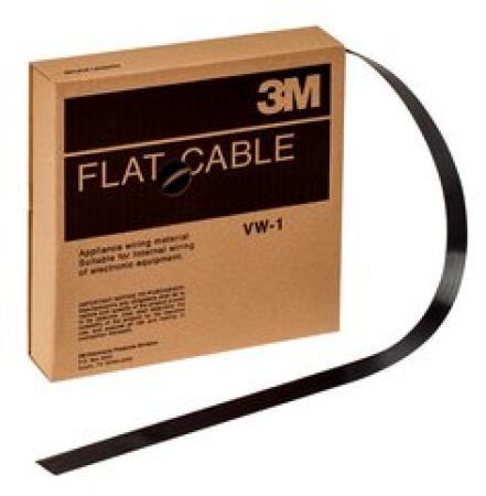3M™ 3319/20 SF, Hochflexibeles Flachbandkabel, 20-polig, 3319 Serie, Litzenleiter, 1,27 mm, Schwarz, 30,5 m/Rolle