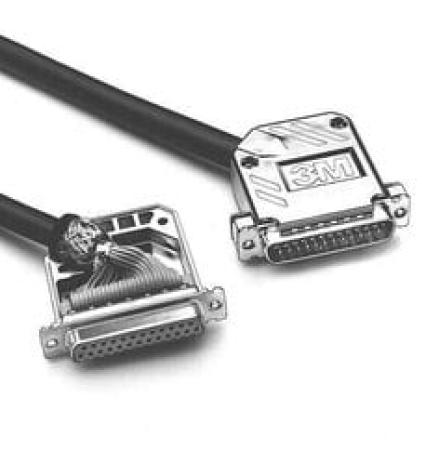 3M™ 3357-6515, D Sub EMI Rundkabel Verbinder Griffkappe für Stift-/Buchsenstecker, 60° Kabelausgang, Steel, 15-pol,