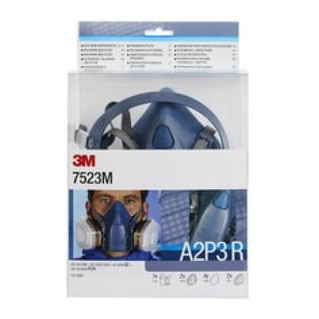 3M™ Atemschutz Halbmasken-Set, A2P3 R Filter, mittelgroße Maske, 7523M