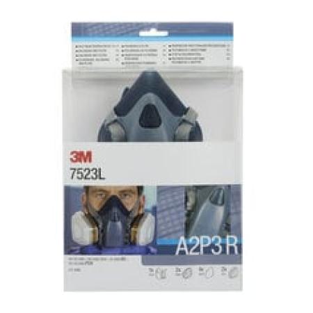 3M™ Atemschutz Halbmasken-Set, A2P3 R Filter, große Maske 7523L